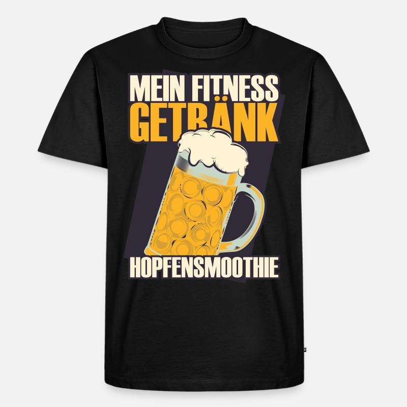 Bier Sprüche - Männer Premium Bio T-Shirt - Schwarz