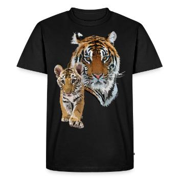 tigre du Bengale - T-shirt Premium bio Homme - noir - Devant - Nico (187cm)