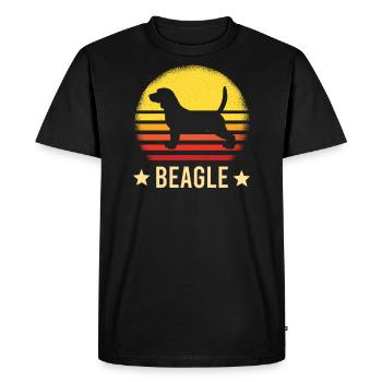 beagle - T-shirt Premium bio Homme - noir - Devant - Nico (187cm)