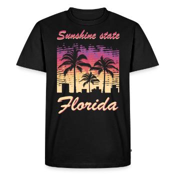 Floride - T-shirt Premium bio Homme - noir - Devant - Nico (187cm)