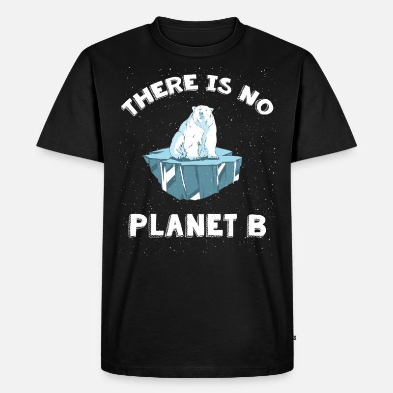 Planet b - Männer Premium Bio T-Shirt - Schwarz