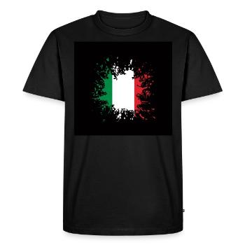 Italie masque Italie masque noir masque Italie drapeau - T-shirt Premium bio Homme - noir - Devant - Nico (187cm)