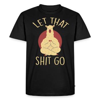 namaste - Men's Premium Organic T-Shirt - black - Front - Nico (187cm)