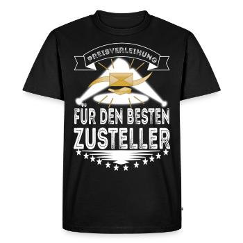 Postman Postman Parcel Service Letter Gifts - Men's Premium Organic T-Shirt - black - Front - Nico (187cm)
