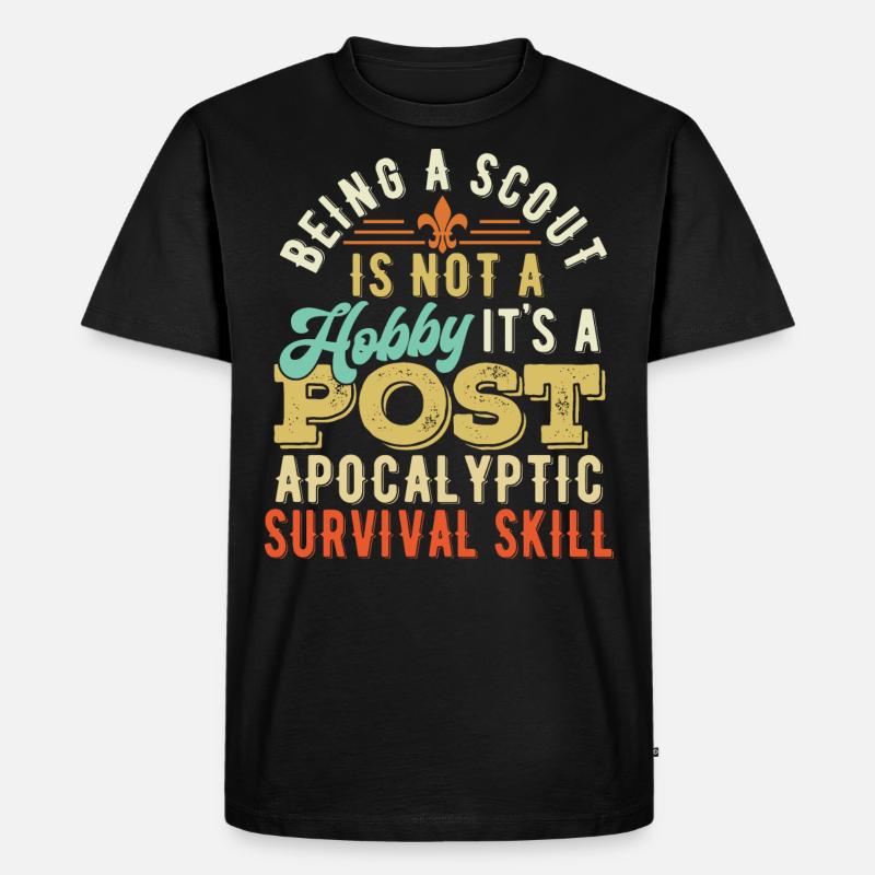 Pfadfinderleiter Scouting Geschenk - Männer Premium Bio T-Shirt - Schwarz