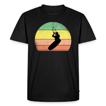 Kite Surfer Kitesurfing Kiteboarding - Men's Premium Organic T-Shirt - black - Front - Nico (187cm)