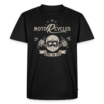 Motorcycles Ride Or Die Motorcycle Ride or Die - Men's Premium Organic T-Shirt - black - Front - Nico (187cm)