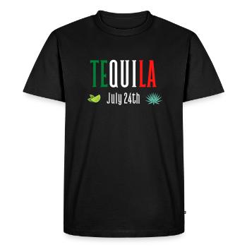 International Tequila Day - Mexico Gift - Men's Premium Organic T-Shirt - black - Front - Nico (187cm)