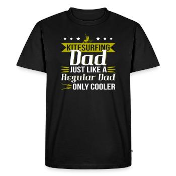 Kitesurfer Papa Kitesurf cadeau père - T-shirt Premium bio Homme - noir - Devant - Nico (187cm)