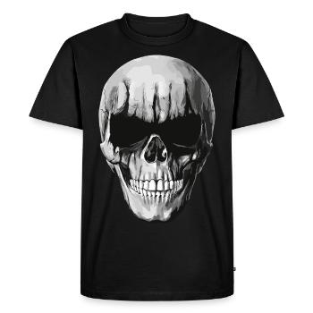 Crâne de Black Metal - T-shirt Premium bio Homme - noir - Devant - Nico (187cm)