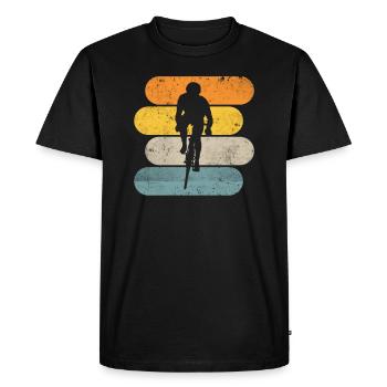 Road cyclist road bike - Men's Premium Organic T-Shirt - black - Front - Nico (187cm)