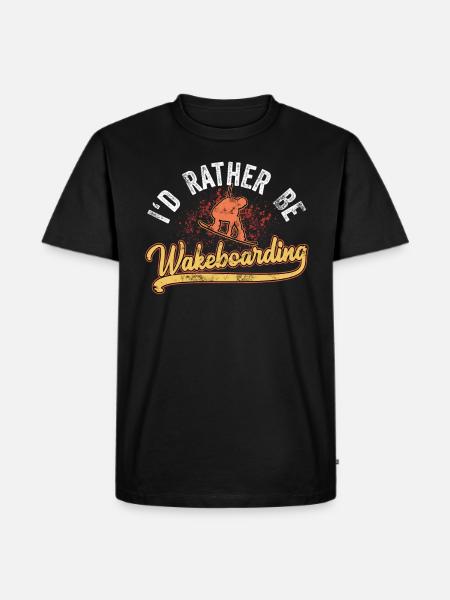 Wakeboard Wakeboarding Wakeboarder Wakeboarden - Männer Premium Bio T-Shirt - Schwarz