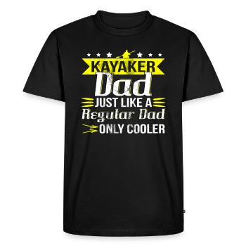 Kayak Dad - Men's Premium Organic T-Shirt - black - Front - Nico (187cm)