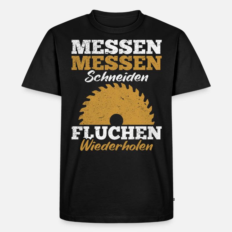 Witziger Spruch Schreiner - Männer Premium Bio T-Shirt - Schwarz