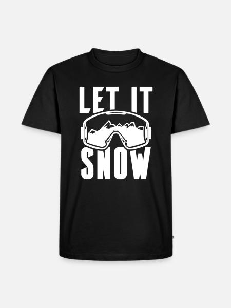 Let it Snow Winter Ski - Men's Premium Organic T-Shirt - black