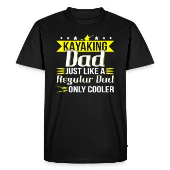 Kayak Dad Papa - Men's Premium Organic T-Shirt - black - Front - Nico (187cm)
