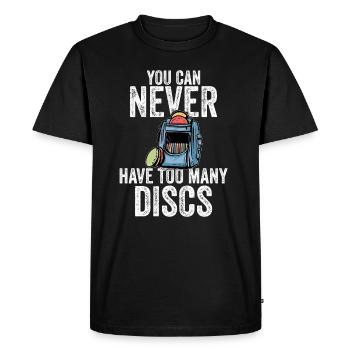 Disc Golf Funny Disc Golf Saying Disc Golfer - Men's Premium Organic T-Shirt - black - Front - Nico (187cm)