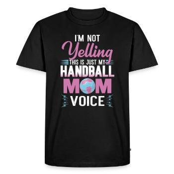 Handball Mama Voice Handball Fan Handball Player - Men's Premium Organic T-Shirt - black - Front - Nico (187cm)