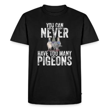 Colombophiles Pigeons de race pigeons pigeons - T-shirt Premium bio Homme - noir - Devant - Nico (187cm)