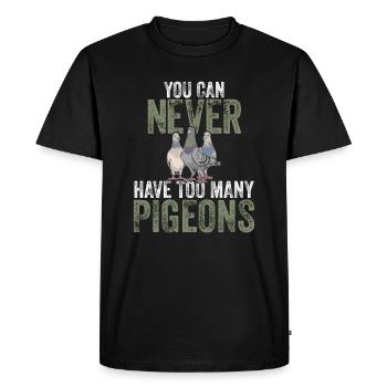 Pigeon Fancier Pigeon Fan Pigeon Élevage - T-shirt Premium bio Homme - noir - Devant - Nico (187cm)