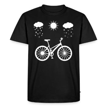 Toutes saisons et vélo - (f) - T-shirt Premium bio Homme - noir - Devant - Nico (187cm)