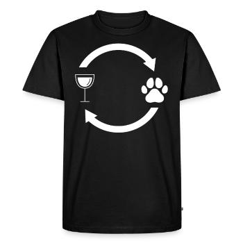 Flèches de chargement de vin et chien 3 - (do) - T-shirt Premium bio Homme - noir - Devant - Nico (187cm)