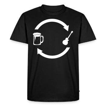 Beer load arrows and guitar - - Men's Premium Organic T-Shirt - black - Front - Nico (187cm)