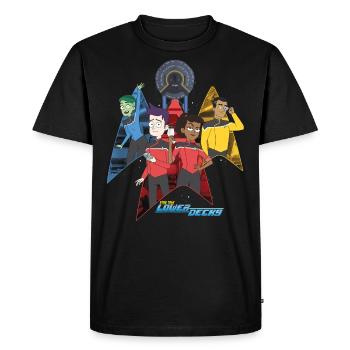 Star Trek Lower Decks Crew - T-shirt Premium bio Homme - noir - Devant - Nico (187cm)