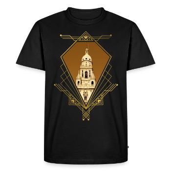 Murcia Spain City Skyline Gold Ornament - Men's Premium Organic T-Shirt - black - Front - Nico (187cm)