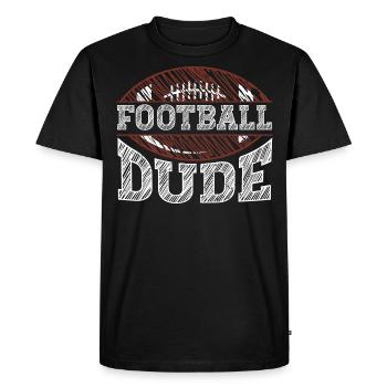 Football Dude American Football US Sports - Men's Premium Organic T-Shirt - black - Front - Nico (187cm)