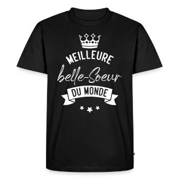 Meilleure belle soeur du monde - T-shirt Premium bio Homme - noir - Devant - Nico (187cm)