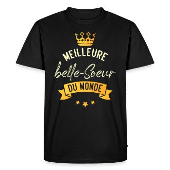Meilleure belle soeur du monde - T-shirt Premium bio Homme - noir - Devant - Nico (187cm)