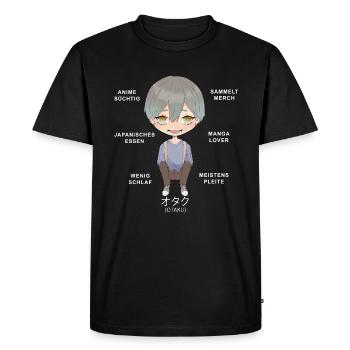 Otaku Anime Garçon - T-shirt Premium bio Homme - noir - Devant - Nico (187cm)