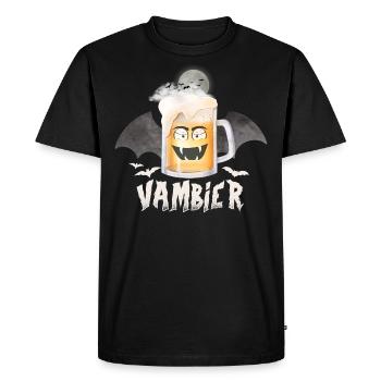 Vambier Halloween JGA Malle Beer Bat Vampire - Men's Premium Organic T-Shirt - black - Front - Nico (187cm)