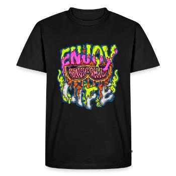 Profitez de la vie maintenant - T-shirt Premium bio Homme - noir - Devant - Nico (187cm)