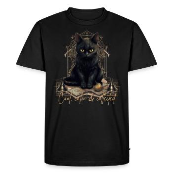 Tarot de chat cool calme collecté Cartes de Tarot de chat - T-shirt Premium bio Homme - noir - Devant - Nico (187cm)