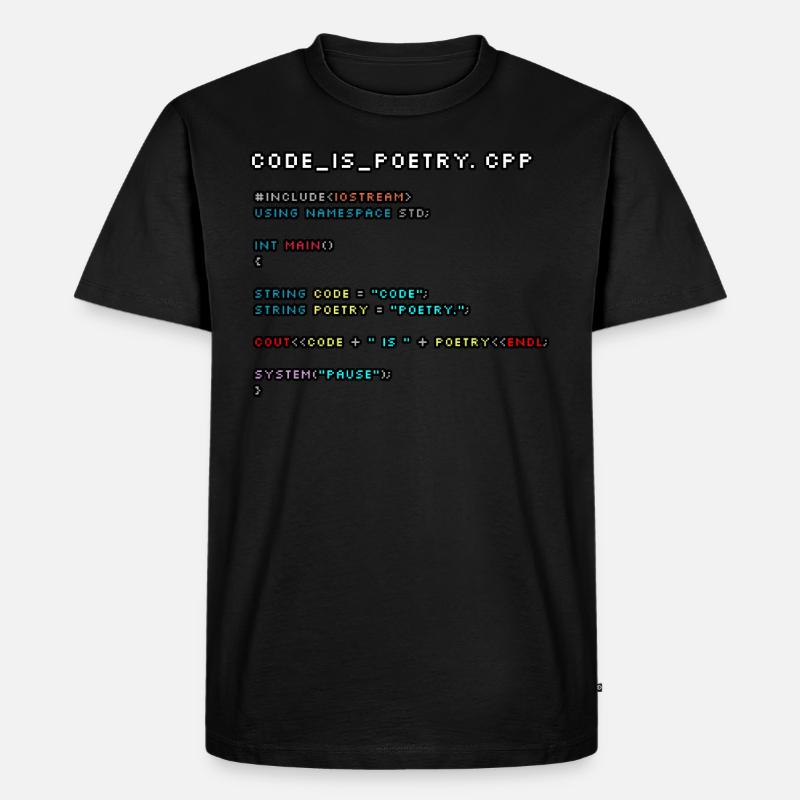 Code is Poetry.CPP - Men's Premium Organic T-Shirt - black