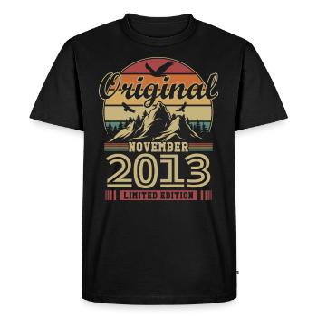 Original November 2013 vintage anniversary 2013 - Men's Premium Organic T-Shirt - black - Front - Nico (187cm)