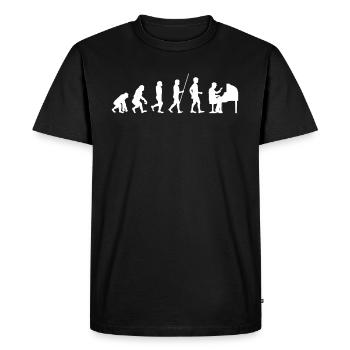 Evolution piano pianiste piano - T-shirt Premium bio Homme - noir - Devant - Nico (187cm)