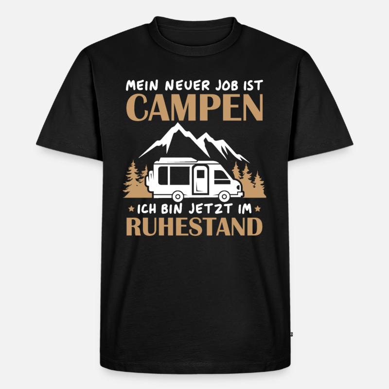 Renter Camping Geschenk - Männer Premium Bio T-Shirt - Schwarz