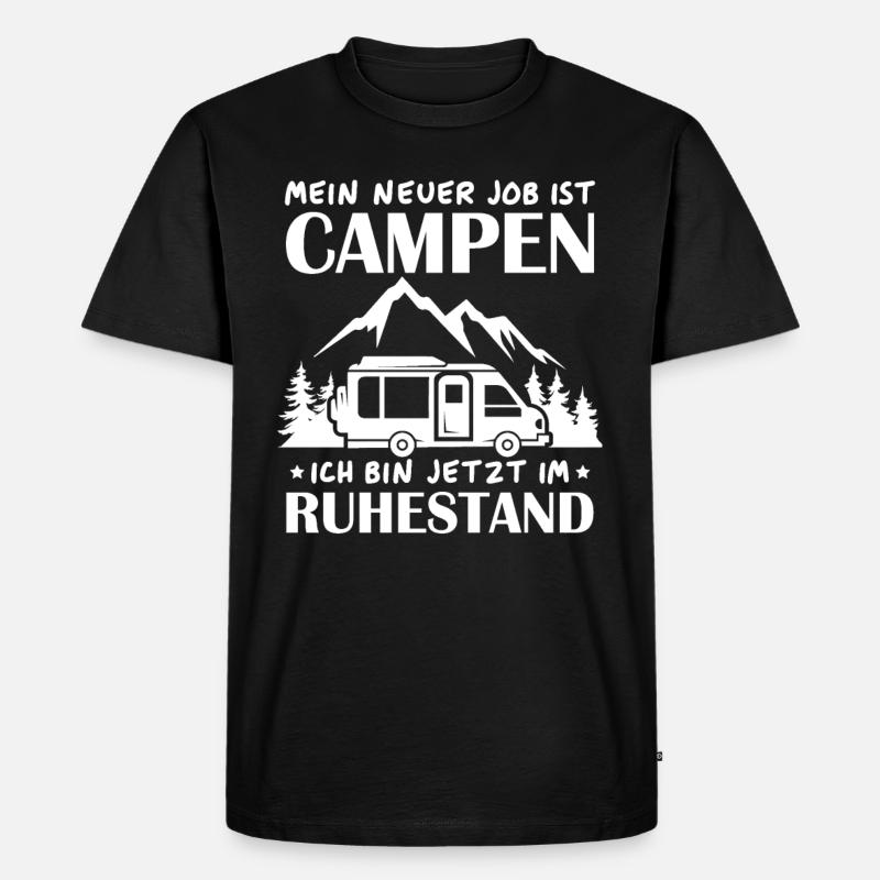 Renter Camping Geschenk - Männer Premium Bio T-Shirt - Schwarz