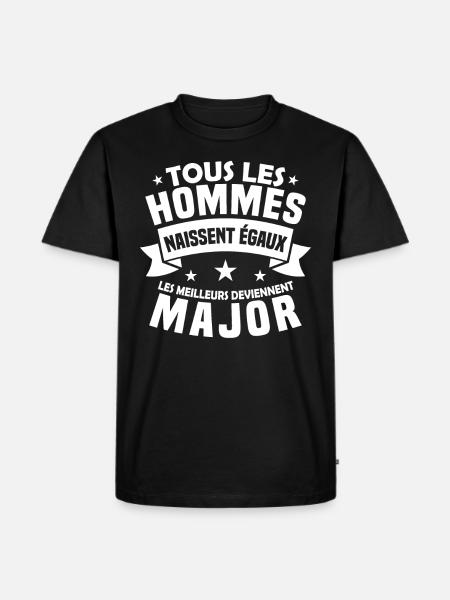 Les meilleurs deviennent major - T-shirt Premium bio Homme - noir