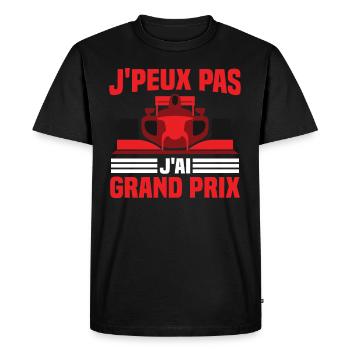 Je peux pas j ai grand prix - T-shirt Premium bio Homme - noir - Devant - Nico (187cm)