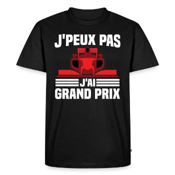 Je peux pas j ai grand prix - T-shirt Premium bio Homme - noir - Devant - Nico (187cm)