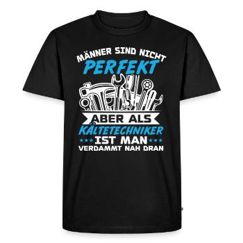 Männer sind nicht perfekt aber als Kältetechniker - T-shirt Premium bio Homme - noir - Devant - Nico (187cm)