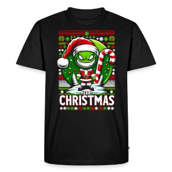 Candy Cane Noël humour Tee - T-shirt Premium bio Homme - noir - Devant - Nico (187cm)