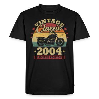 Cadeau d’anniversaire classique vintage Né en 2004 - T-shirt Premium bio Homme - noir - Devant - Nico (187cm)