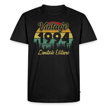 Vintage 1994 limited edition - T-shirt Premium bio Homme - noir - Devant - Nico (187cm)