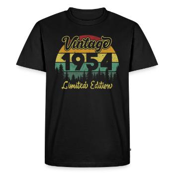 Vintage 1954 limited edition - T-shirt Premium bio Homme - noir - Devant - Nico (187cm)