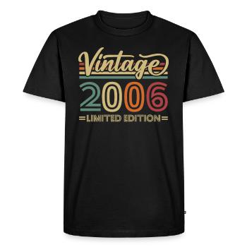 Vintage 2006 rétro cadeau d’anniversaire - T-shirt Premium bio Homme - noir - Devant - Nico (187cm)